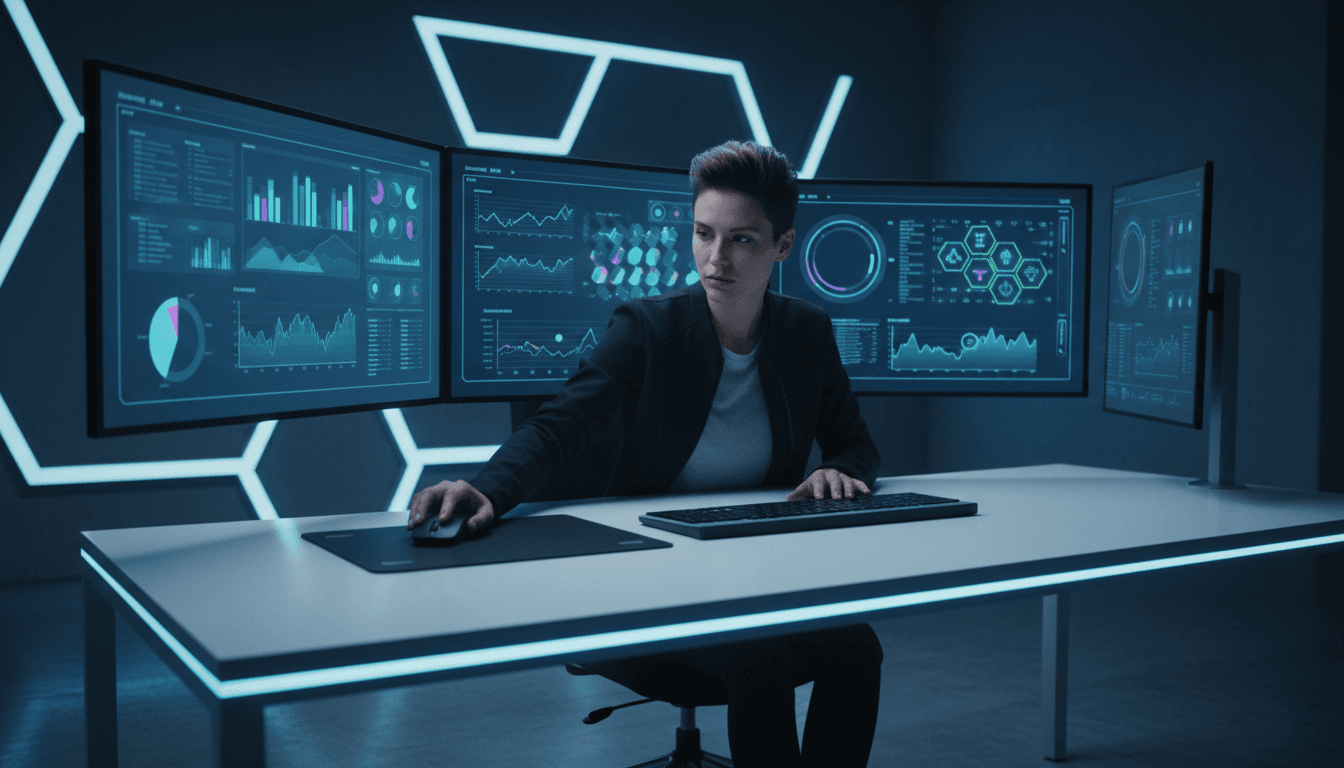 Technology professional working with data analytics and business intelligence systems